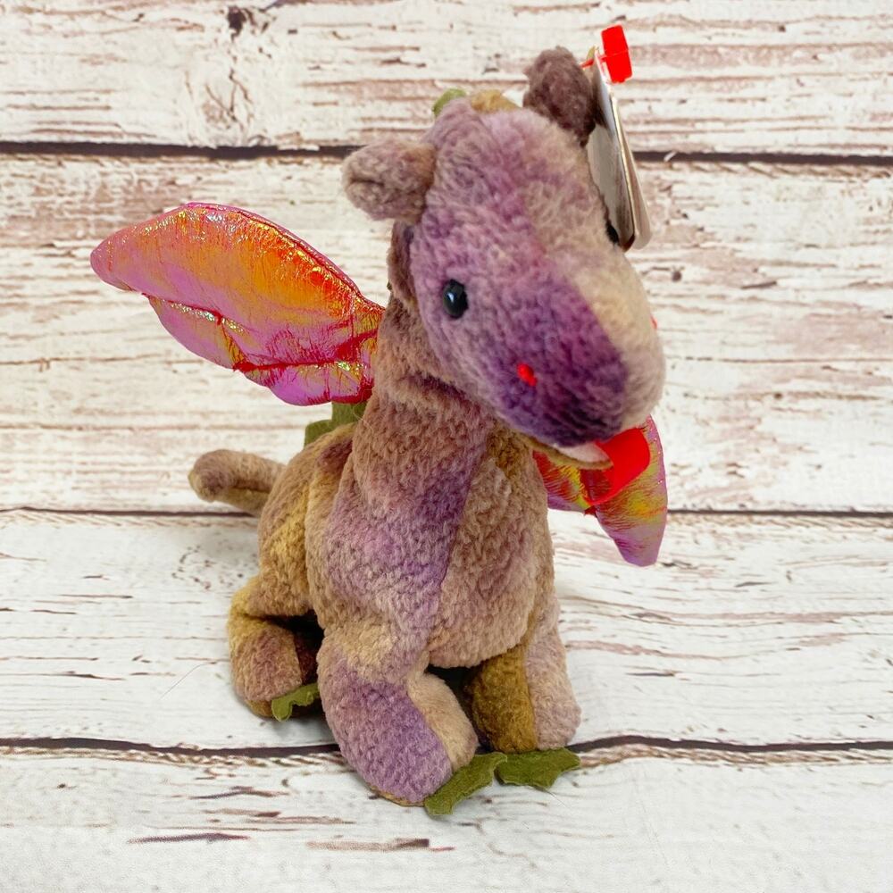 TY BEANIE BABIES SCORCH 1998 Dragon Vintage Plush Collectible Original Tags